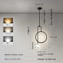 Modern pendant light with gold ring and minimalist Nordic lighting
