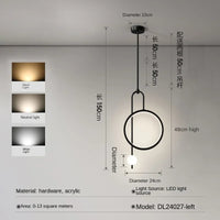 Modern pendant light with gold ring and minimalist Nordic lighting