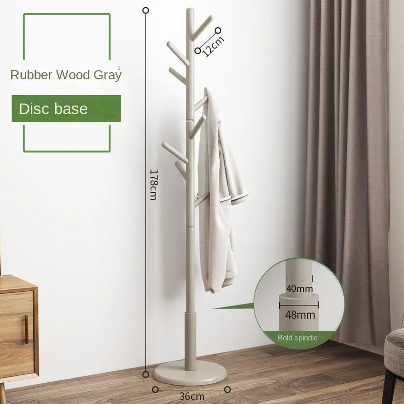 porte-manteau vertical en bois massif pour vêtements et accessoires - vue 13 sur 14