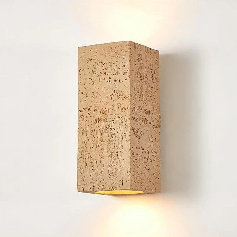 Applique Led Wabi-sabi carrée en ciment nordique - vue 10 sur 11