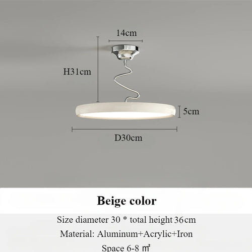 lustre moderne simple style nordique en aluminium avec lumières LED - vue 9 sur 18