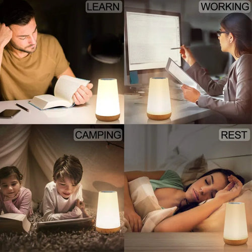 lampe bureau portable couleur rechargeable usb intensité variable - vue 6 sur 6
