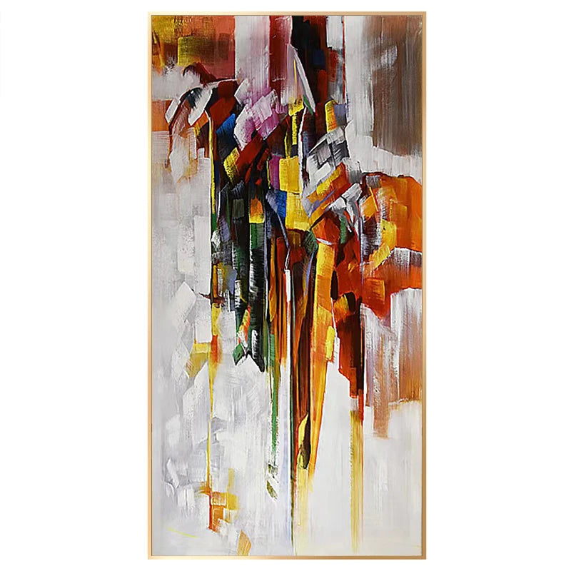 Customizable, Pure Hand-painted Abstract Decorative Painting, Living Room Background Wall Large Gold Leaf, Art Canvas Painting - vue 9 sur 12