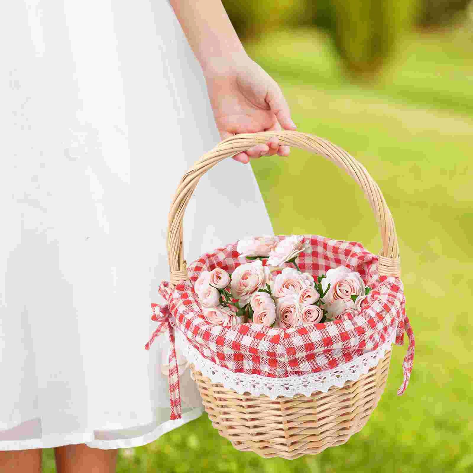 panier zerodeko petit chaperon rouge sac pique-nique tissé à la main - vue 8 sur 9