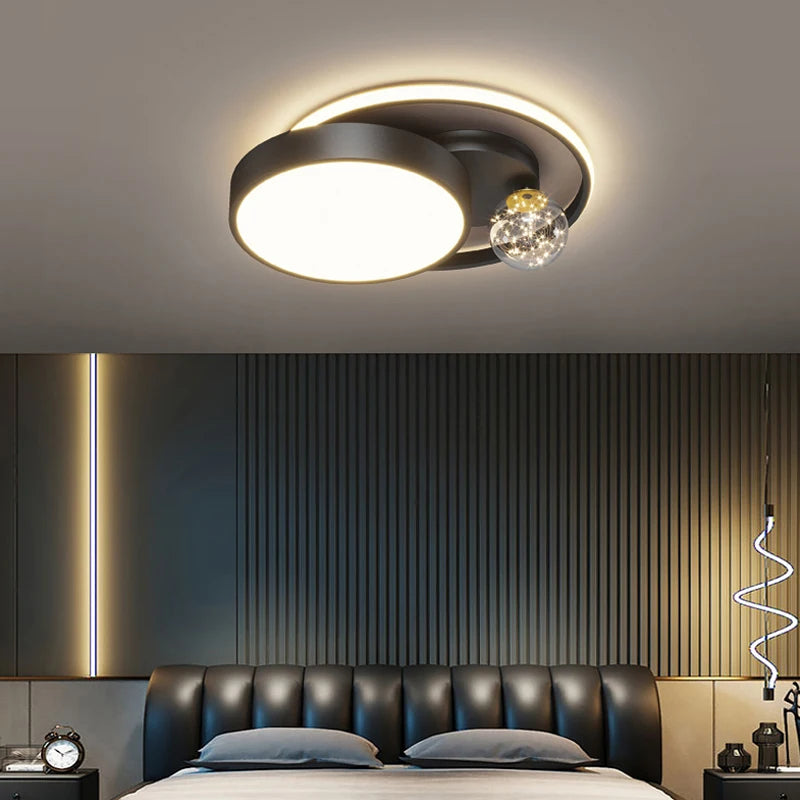 plafonnier led circulaire design nordique pour intérieur moderne - vue 5 sur 8