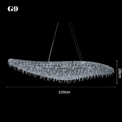 lustre en cristal décoratif pour éclairage intérieur élégant - vue 10 sur 15