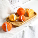 1Pc Soy Wax Candles Creative Orange Lemon Cheese Scented Candle, Home Table Dinner Decoration Aromatherapy Candle, Photo Props