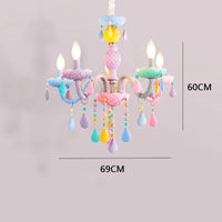 lustre cristal bougie deco intérieur led suspendue