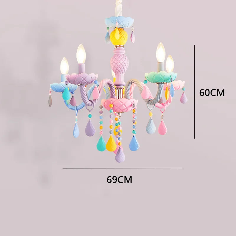 lustre cristal bougie deco intérieur led suspendue