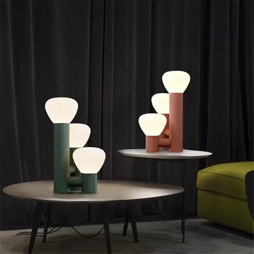Coloured glass table lamp for interior decoration - vue 2 sur 10