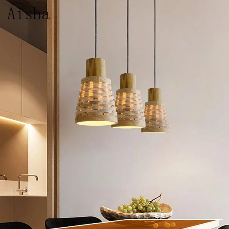 suspension en bambou style vintage pour décoration créative