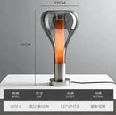 Minimalist nordic style silver glass table lamp