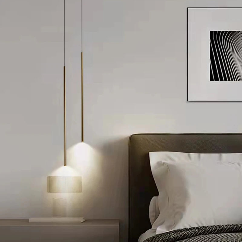 suspension minimalistes en cuivre fil réglable 4000k - vue 3 sur 10