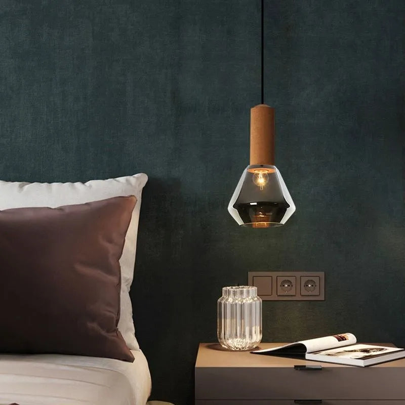 Suspension LED en cuivre au design nordique luxueux