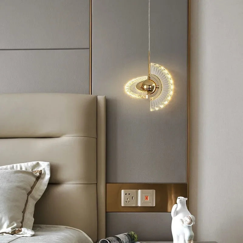 Modern Luxury Simple Ceiling Chandelier Retro Metal Bedhead Living Room Main Dining Room Bedroom Pendant Light Led Home Decor - vue 4 sur 13