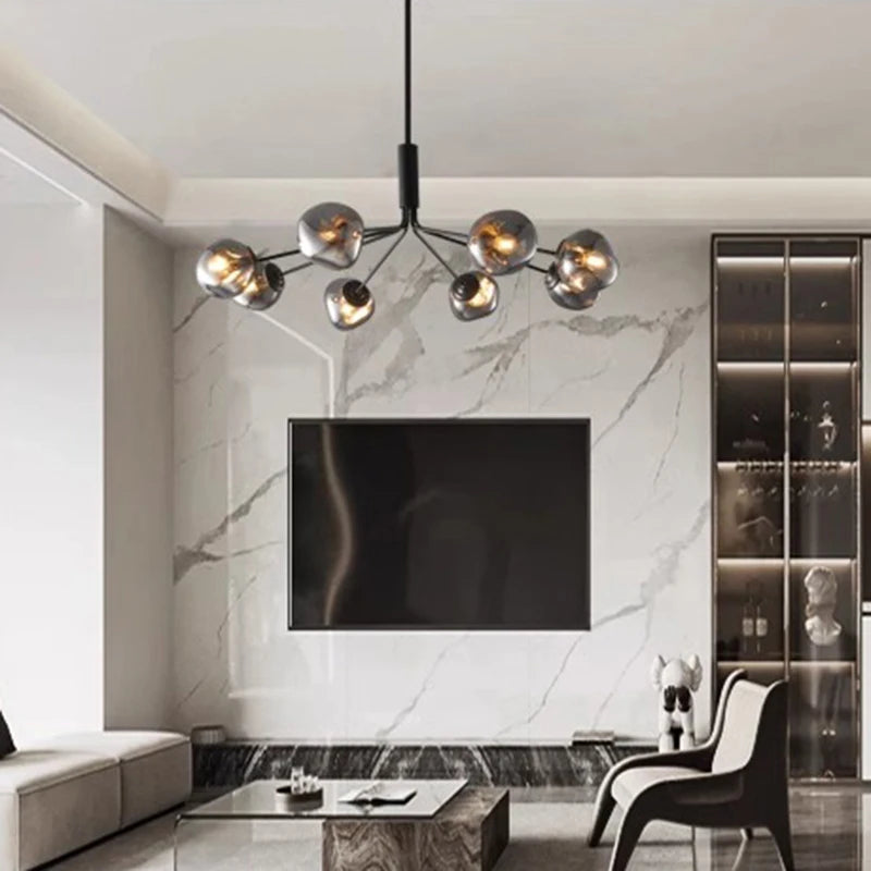lustre décoratif éclairage intérieur suspension fantaisie - vue 3 sur 9