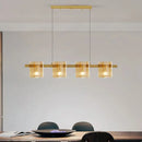 lustre italien minimaliste en verre pour éclairage moderne