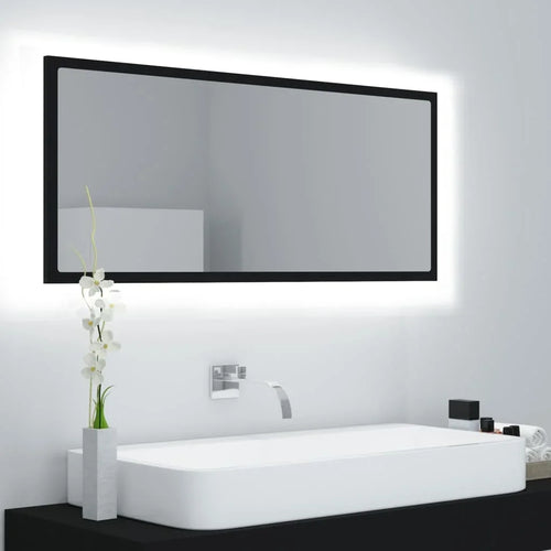 LED bathroom black 100x8,5x37 cm acrylic, modern Dressing room furniture girl bedroom bedside cabinet storage vanity wardrobe