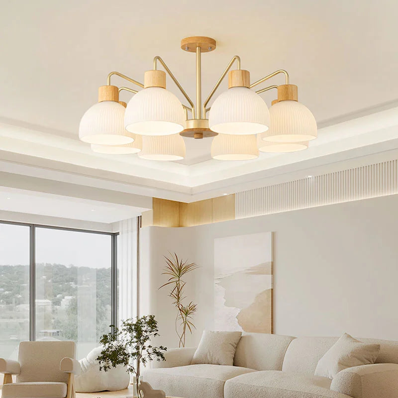 lustre en bois moderne pour décoration intérieure élégante et contemporaine - vue 2 sur 11