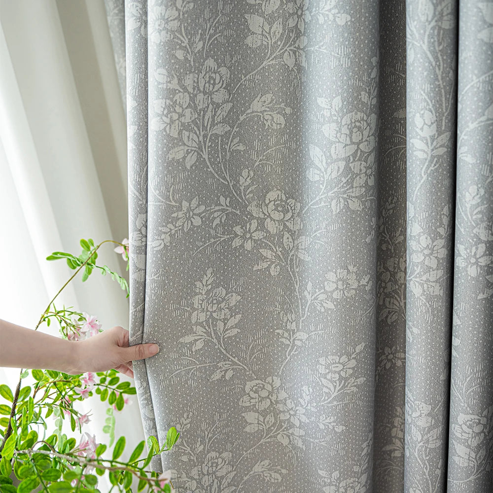 Rideau occultant floral moderne pour chambre ou salon - vue 8 sur 8