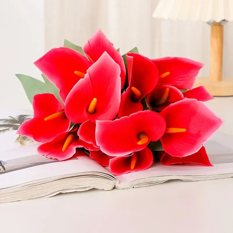 bouquet de lys calla artificiels pour décoration d'événements festifs - vue 4 sur 12
