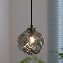lustre en verre fumé éclairage moderne pour cuisine et bar
