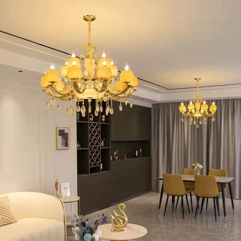 lustre moderne en alliage de zinc style rétro pour ambiance chaleureuse - vue 6 sur 12