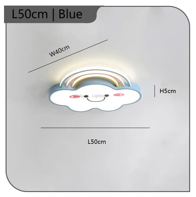 lustre nordique pour chambre d'enfants avec lumières led - vue 12 sur 12