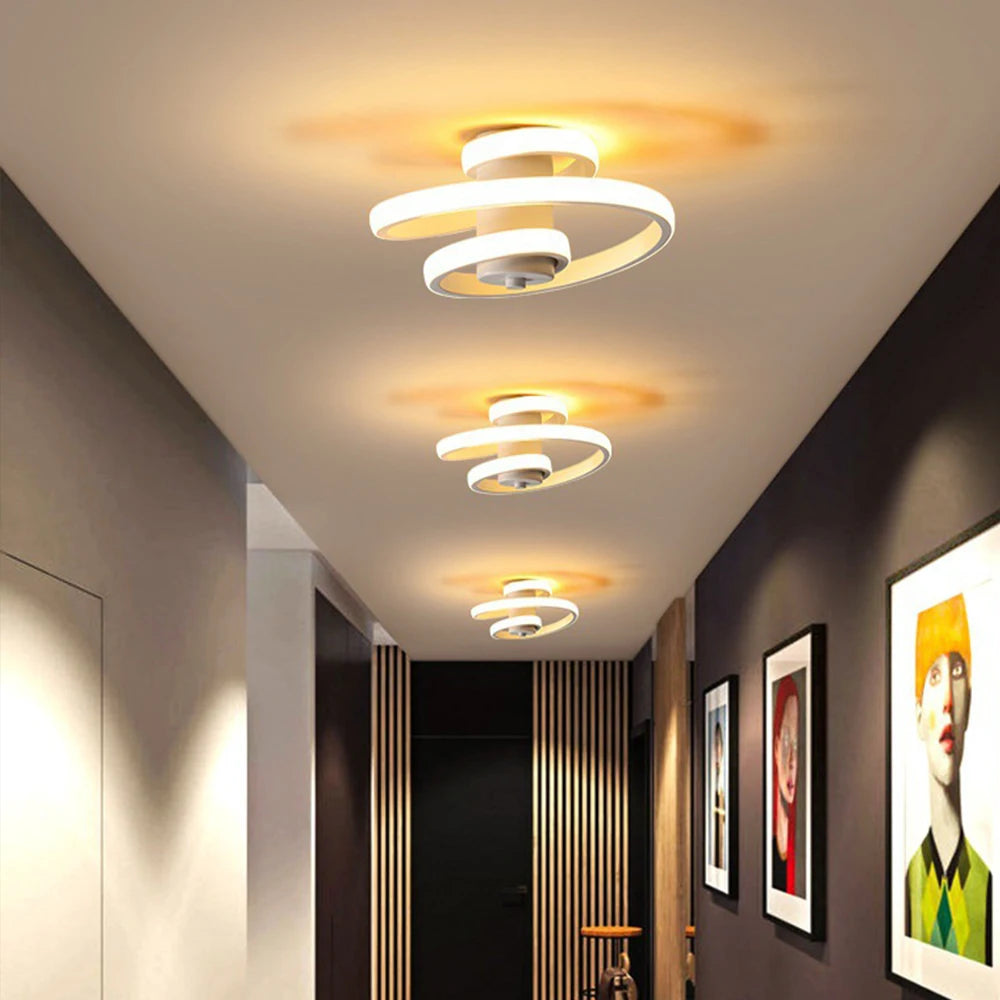 plafonnier led moderne en spirale pour un intérieur minimaliste - vue 5 sur 8