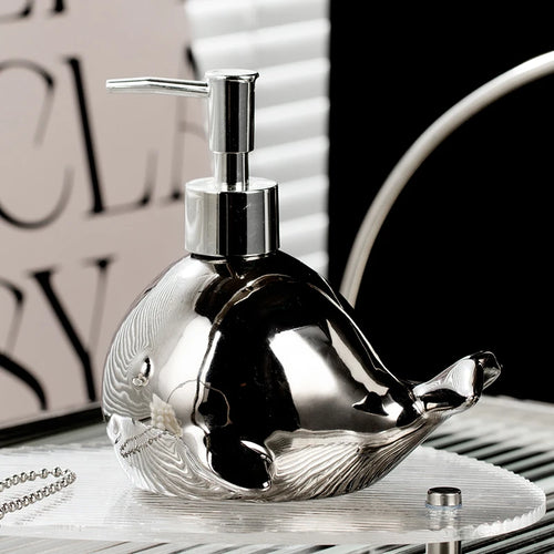 distributeur de savon en céramique décoratif moderne pour salle de bain - vue 12 sur 16