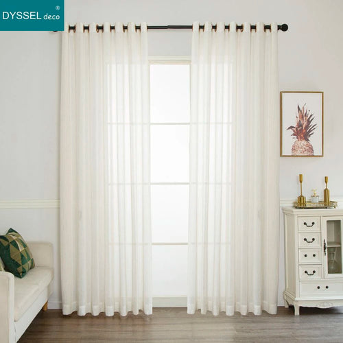Voilage rideau rayures style americain salon chambre moderne - vue 3 sur 6