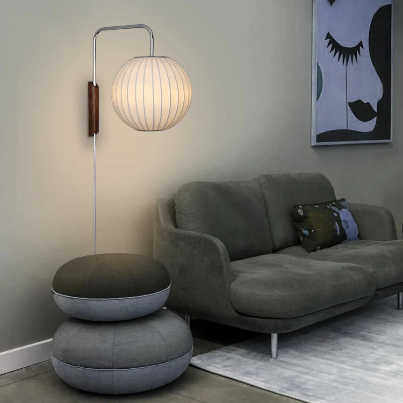 applique murale moderne nelson ball en tissu de soie pour hôtel - vue 6 sur 10