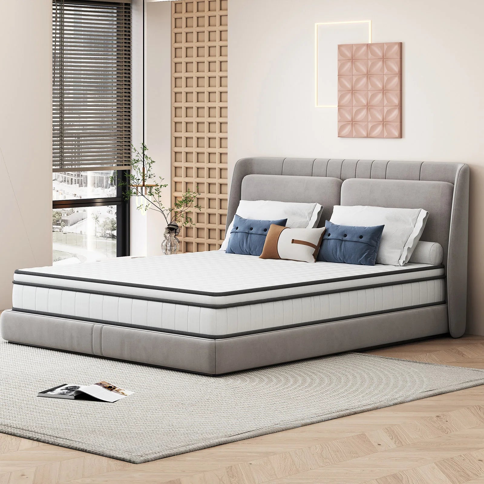 matelas orthopédique respirant en maille 3D moyennement ferme - vue 8 sur 7