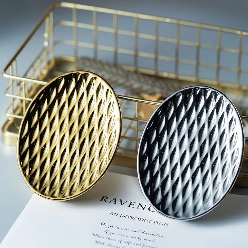 porte-savon en céramique et porcelaine décoratif pour salle de bain - vue 4 sur 6