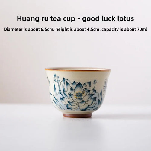 Tasse à thé lotus céramique style chinois méditation