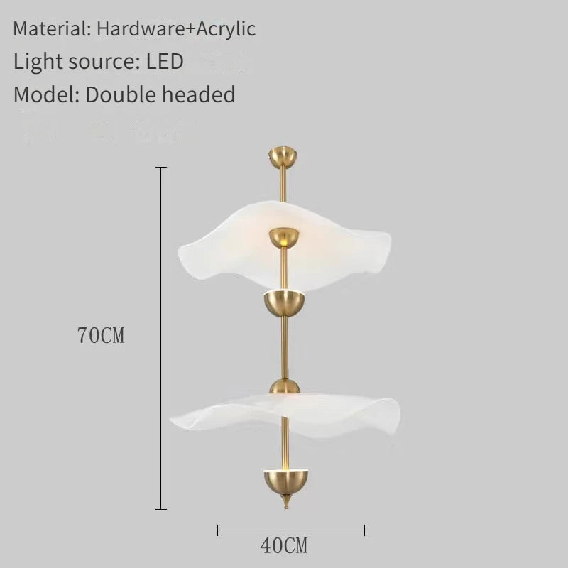Minimalist nordic acrylic chandelier for restaurants and cafés - vue 9 sur 10