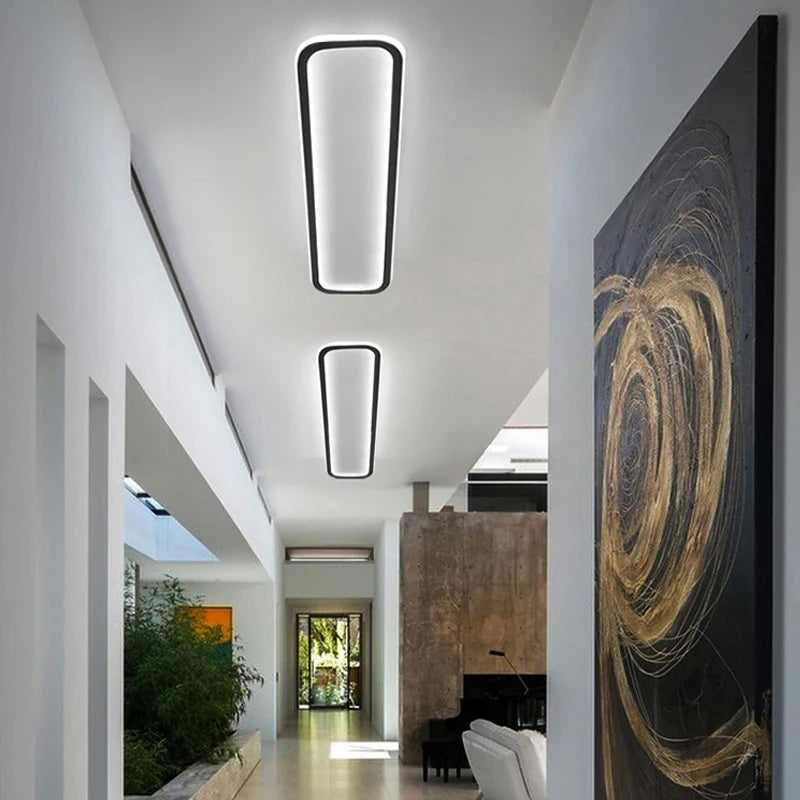 lustre moderne à leds avec télécommande et lumière variable - vue 5 sur 11