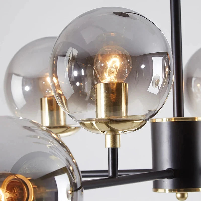 lustre en verre nordique suspension moderne pour décoration intérieure - vue 4 sur 8