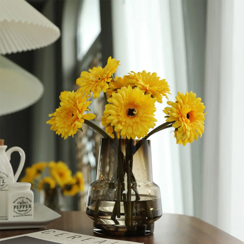 lot de têtes de fleurs artificielles gerbera pour décoration intérieure et extérieure - vue 4 sur 11