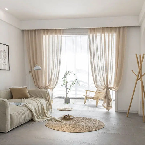 Rideau japonais plissé minimaliste pour salon chambre baie