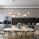 suspension design art déco en or chromé pour éclairage moderne