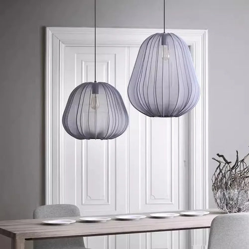 SANDYHA Moderne Nordique Lustre Tissu Lanterne Chambre Suspension Salon Salle À Manger Intérieur Décor À La Maison Chevet Restaurant