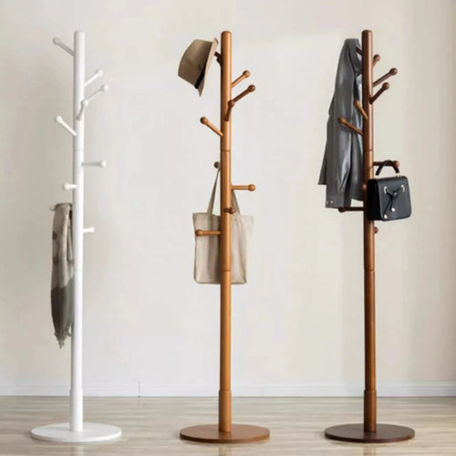 porte-manteau vertical en bois massif design moderne pour vêtements - vue 5 sur 8