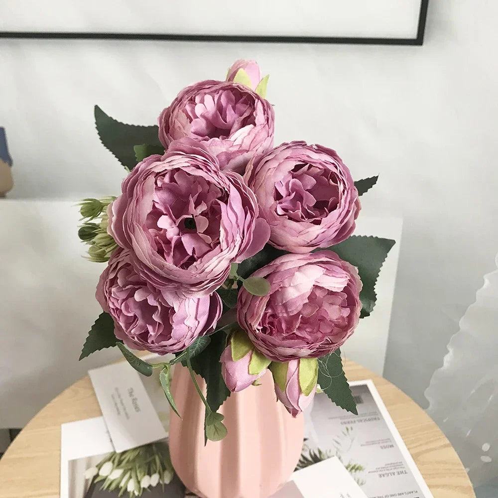 bouquet de pivoines artificielles pour décoration de mariage et maison - vue 16 sur 16