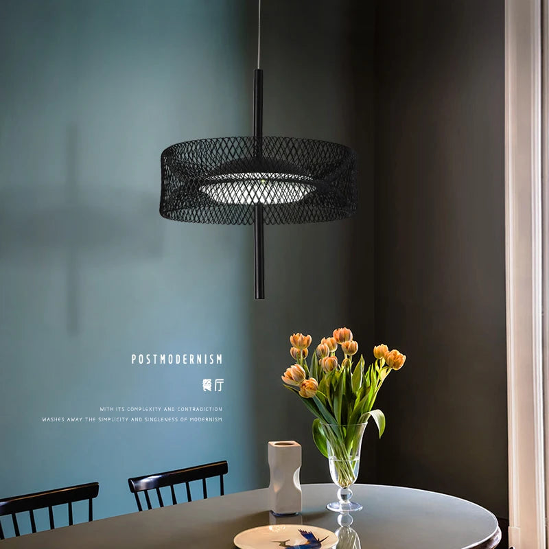 suspension en fer design éclairage intérieur à intensité variable