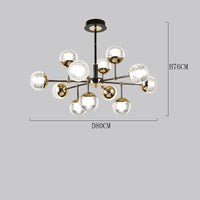 lustre design boules éclairage intérieur salon fantaisie