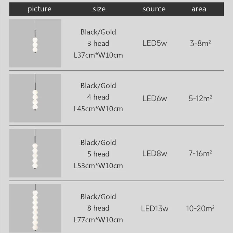 Suspension design boules en verre nordique led cuivre vent gourde décoration - vue 7 sur 14