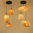 lustre style chinois fait main en bambou tissage pastoral vintage