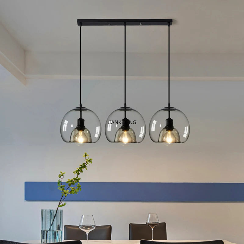 Suspension boule en verre design moderne décoratif intérieur - vue 6 sur 12