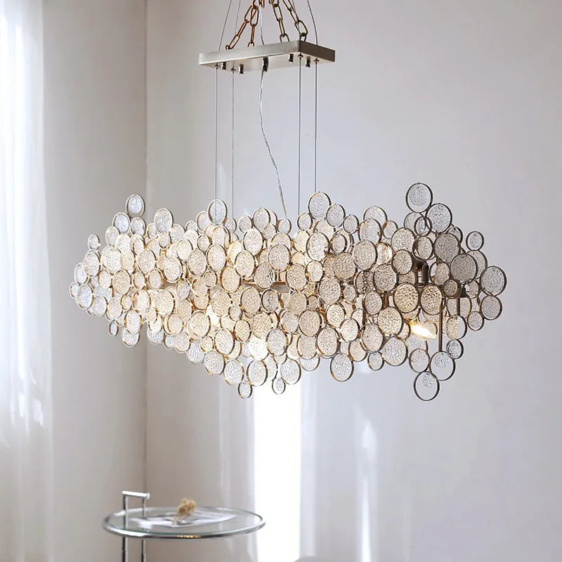 lustre led en verre design créatif et simple moderne